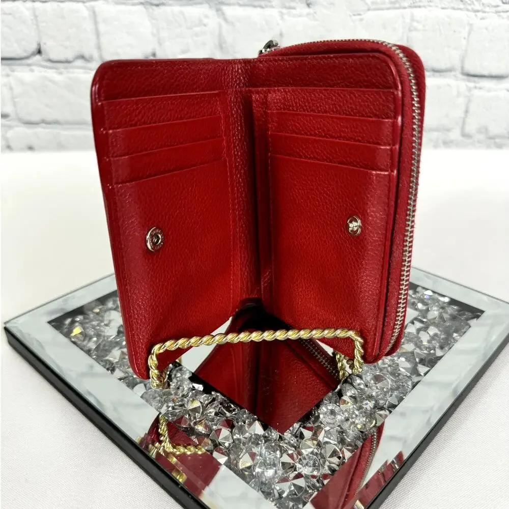 SAINT LAURENT Zip Wallet Red - Picture 5 of 16